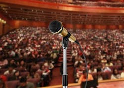 Microphone in Front of Lecture Hall Microphone in Front of Lecture Hall