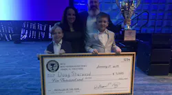 During his acceptance speech as BICSI's 2026 Installer of the Year, Douglas Sherwood thanked his wife and children, who provided encouragement and lent him good luck charms. In 2025 Sherwood called his family to deliver the good news that he won the competition. This year, they witnessed it firsthand.