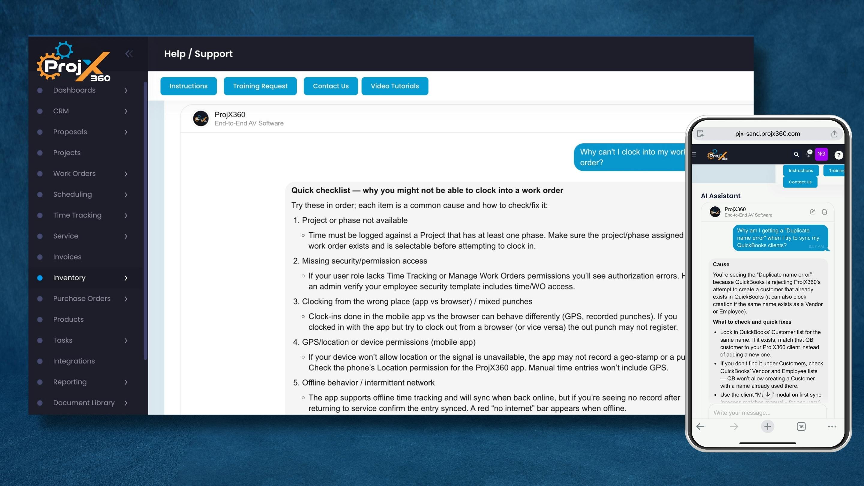 ProjX360 AI Assistant