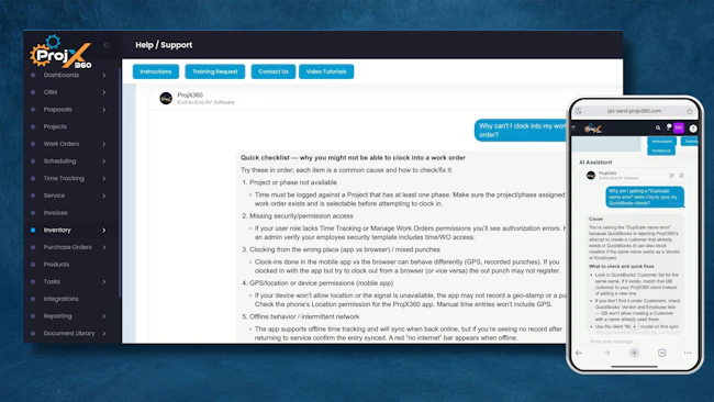 ProjX360 AI Assistant