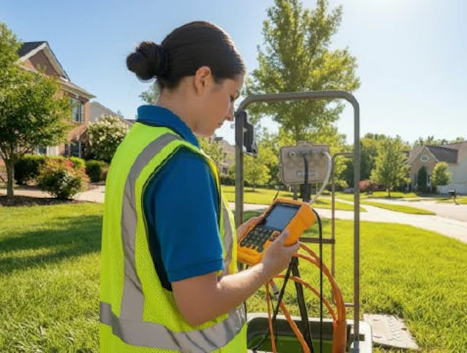A field technicians uses diagnostic tools to monitor and troubleshoot network performance. SCTE's Proactive Network Maintenance course series focuses on practical outside plant troubleshooting.