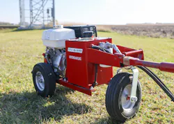 Hydraulic drills fitted with a torque tube that connects the handle of the drill to the hydraulic power source provide protection when encountering obstacles. Hydraulic drills fitted with a torque tube that connects the handle of the drill to the hydraulic power source provide protection when encountering obstacles.