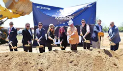 Business leaders in attendance for the groundbreaking (left to right): James Garbus, Co-Chairman of the Middle Market Alliance of Long Island; Paul Trapani, President of LISTnet; Kyle Strober, Executive Director of the Association for a Better Long Island; Jennifer Mason; Jade Mason; Adam Mason; Mike Florio, CEO of the Long Island Builders Institute; Bob Fonti, Chairman of the Suffolk County Alliance of Chambers; and Tom Gouldsbury, President of the Long Island Limousine Association. Business leaders in attendance for the groundbreaking (left to right): James Garbus, Co-Chairman of the Middle Market Alliance of Long Island; Paul Trapani, President of LISTnet; Kyle Strober, Executive Director of the Association for a Better Long Island; Jennifer Mason; Jade Mason; Adam Mason; Mike Florio, CEO of the Long Island Builders Institute; Bob Fonti, Chairman of the Suffolk County Alliance of Chambers; and Tom Gouldsbury, President of the Long Island Limousine Association.