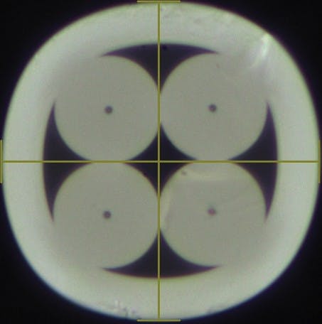 This image is taken from a spec sheet for AFL's Multicore Fiber Fanouts. The lines in the image are used to indicate the fiber's diameter, which is 110 microns.