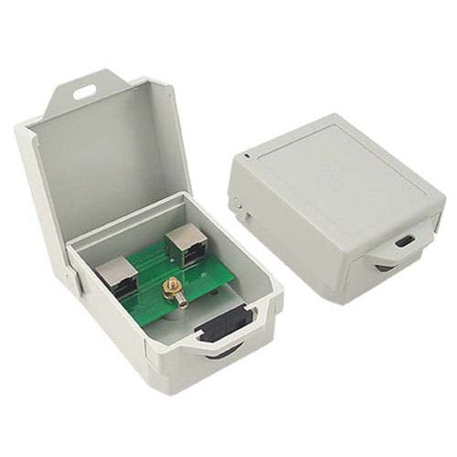 The AL-CAT6AJW lightning and surge protector from L-Com provides lightning and surge protection with improved frequency response for Base-T Ethernet networks up to 10G. Designed for use with Category 6A and also supporting Categories 5, 5e, and 6, the protector is compatible with Power over Ethernet devices.
