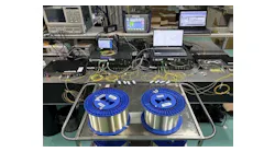Shown here is a multicore fiber from STL being used in a real-world setup, supporting Quantum Key Distribution alongside coexisting 200G/400G data.