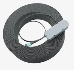 The MPO-to-LC assembly, one of CONCAT's core elements, features a protective LC connector box that ensures connector integrity during handling and transport.