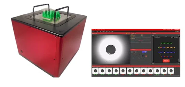HM Solution Co.'s Fiber Auto Inspection System alleviates the operator from having to pull the assembly off its polishing holder to perform an inspection.