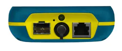 A top view of the LinkXpert SQ shows its SFP and copper/RJ45 ports.